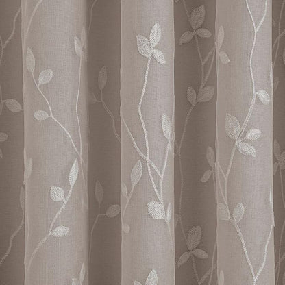 Cortina Maria Flor 3,00m x 2,60m - Folhagem Palha - M&C Cortinas