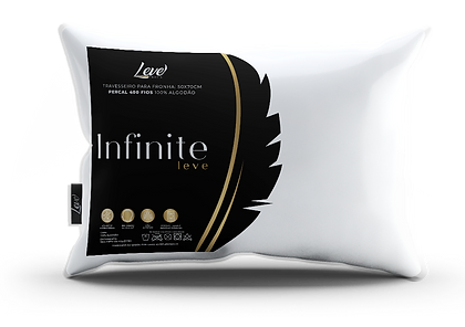 Travesseiro Infinite 50cm x 70cm - Percal 400 Fios - Leve