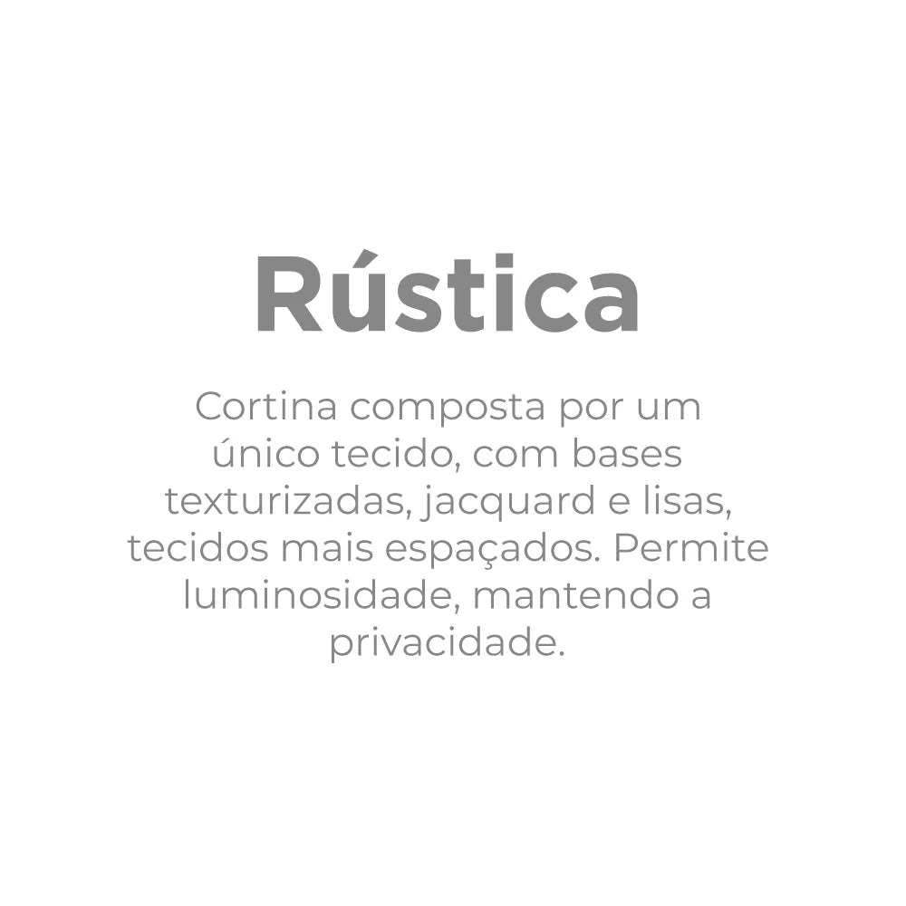 Cortina Rustica Fenícia Efeito Linho 4,20m x 2,50m - Cinza - Bella Janela