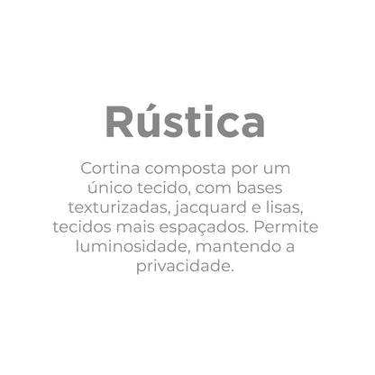 Cortina Rustica Fenícia Efeito Linho 4,20m x 2,50m - Cinza - Bella Janela