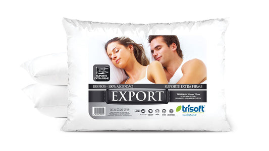 Travesseiro Export 50cm x 70cm - Percal 180 Fios - Trisoft